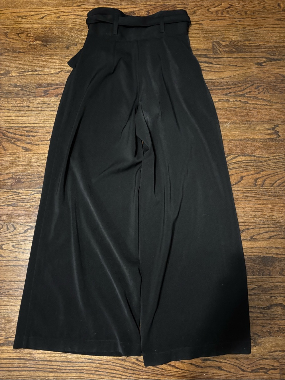 Julia Allert Black High Waist Wide Leg Trousers Large Contemporary Minimalist - Picture 5 of 5